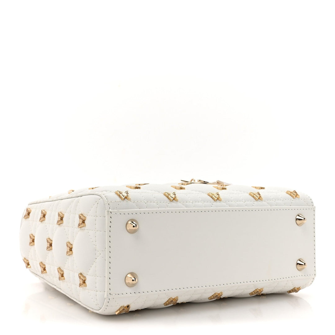 Dior-Inspired Lady Dior Butterfly Studded Quilted Handbag