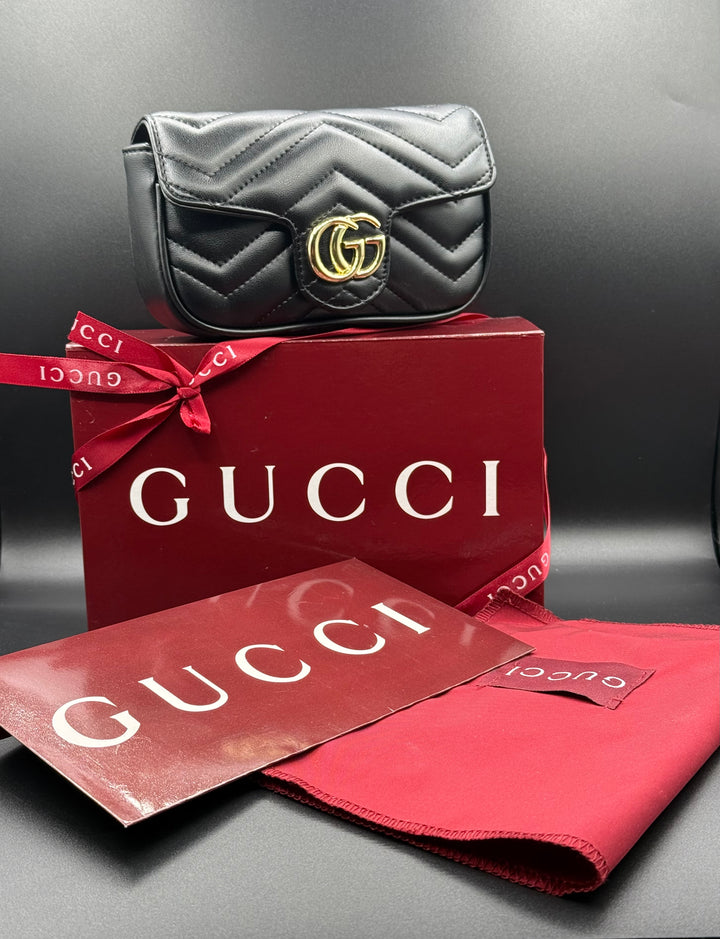 Premium Gucci-Inspired Marmont Chevron Quilted Flap Bag