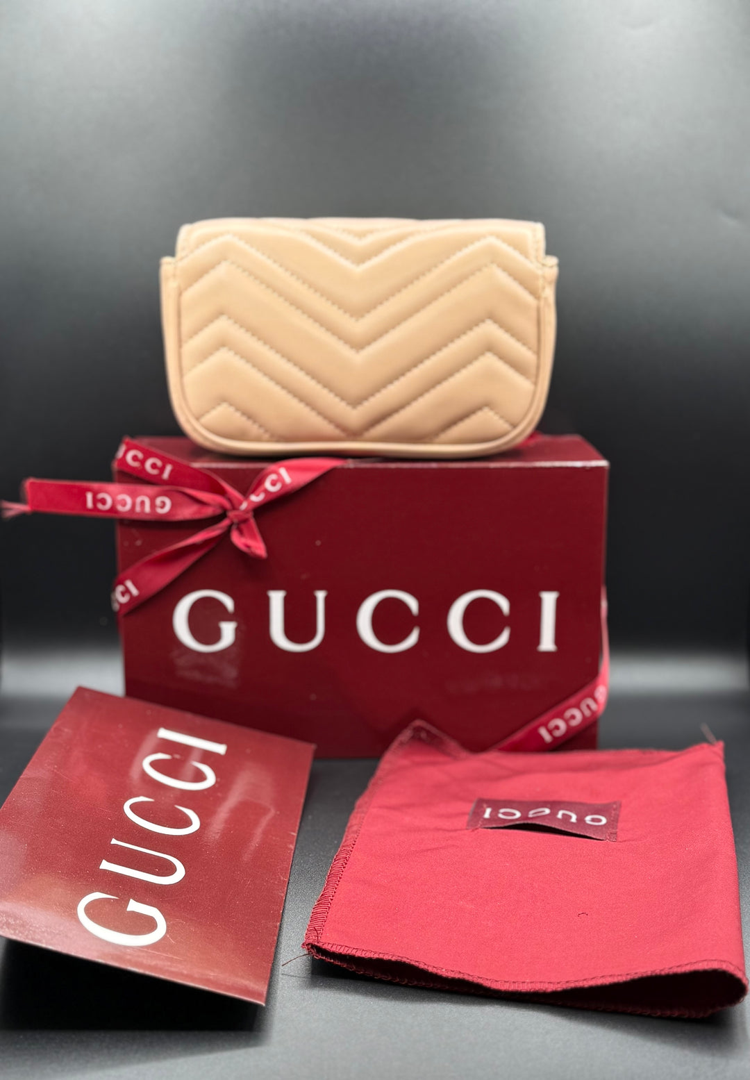 Premium Gucci-Inspired Marmont Chevron Quilted Flap Bag