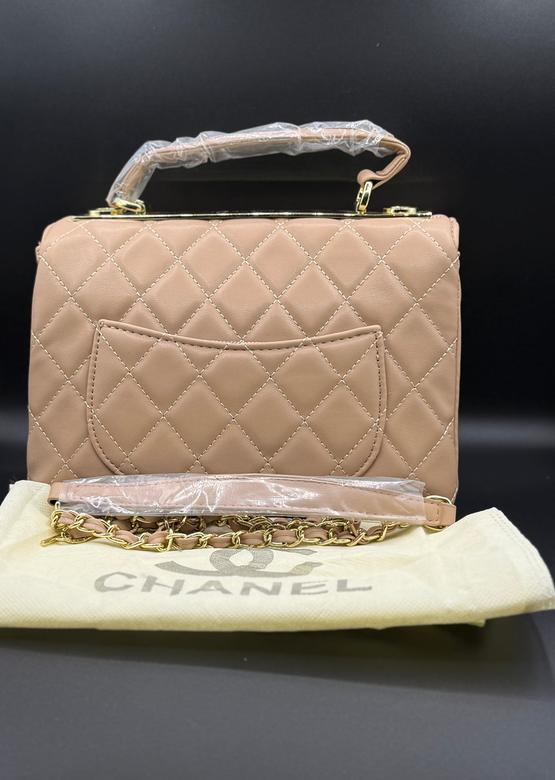 Premium Chanel-Inspired Quilted Top Handle Flap Bag
