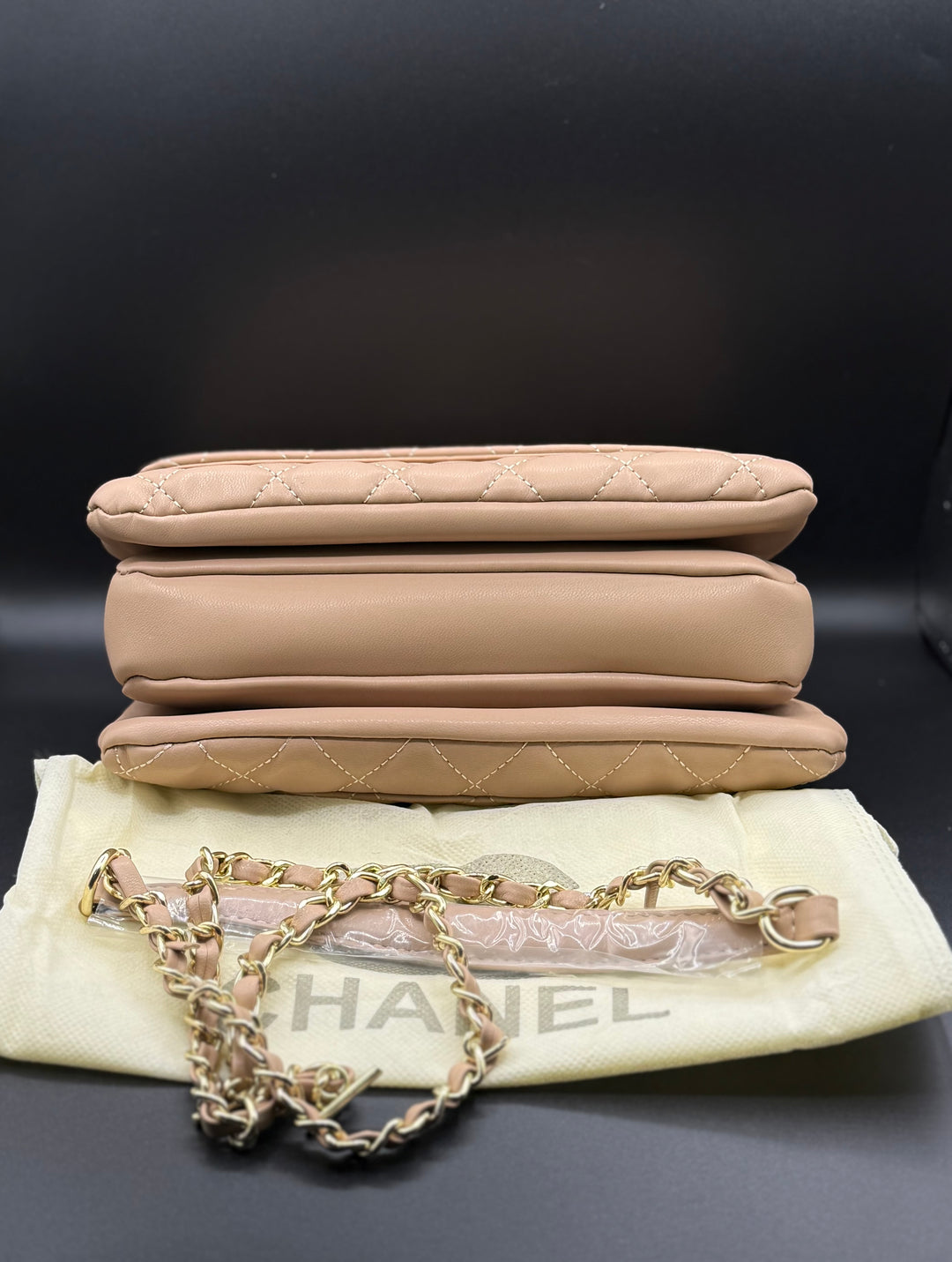 Premium Chanel-Inspired Quilted Top Handle Flap Bag