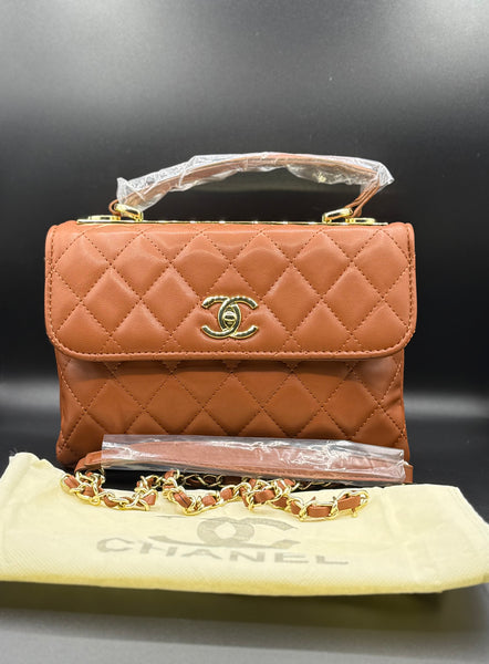 Premium Chanel-Inspired Quilted Top Handle Flap Bag