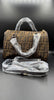 Fendi-Inspired Zucca Monogram Boston Satchel Handbag