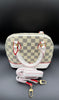 LV-Inspired Damier Azur Alma BB Style Top Handle Bag