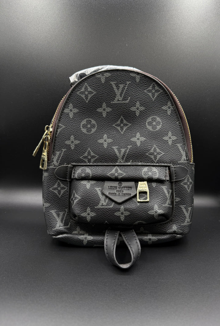 LV-Inspired Monogram Eclipse Palm Springs Mini Backpack