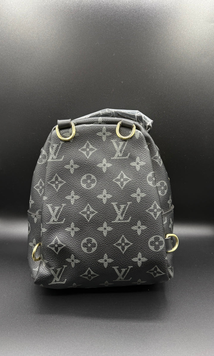 LV-Inspired Monogram Eclipse Palm Springs Mini Backpack