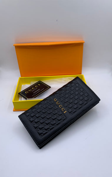 Gucci Premium Black Long Wallet with Monograme