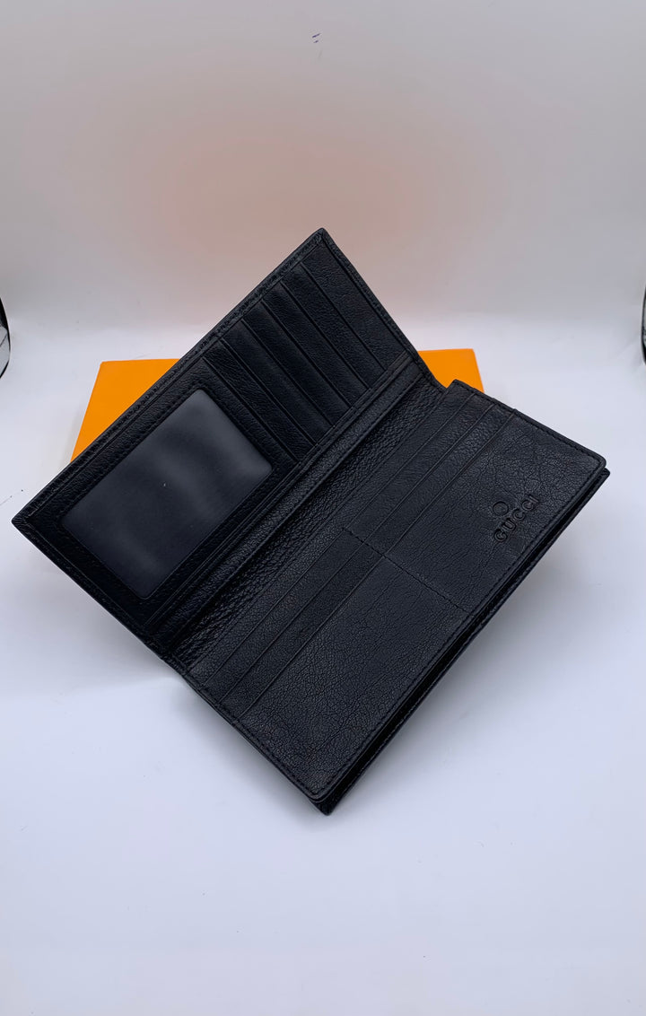 Gucci Premium Black Long Wallet with Monograme