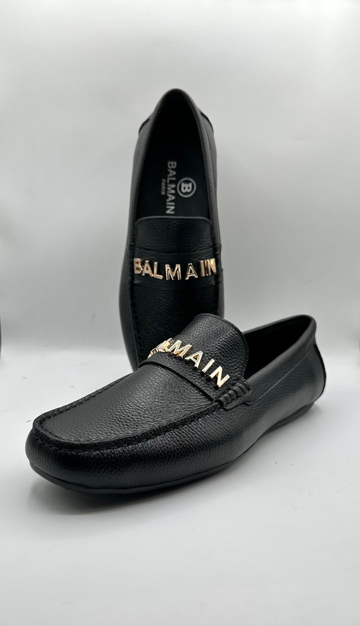 Balmain Inspired Luxury Men's Leather Driving Loafers