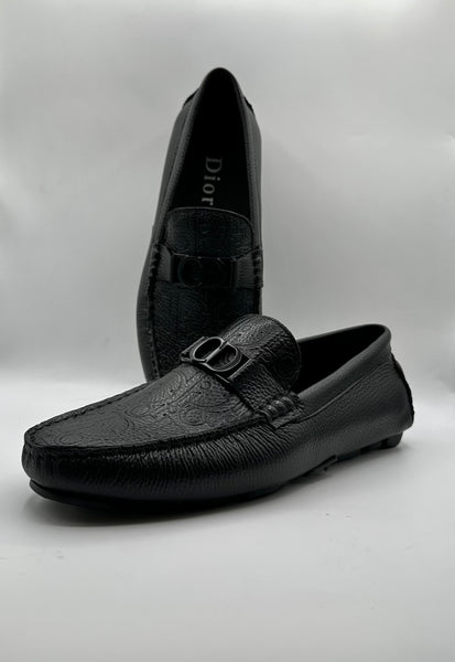 Dior Inspired Premium Men’s Loafers – Luxury Suede & Grained Leather