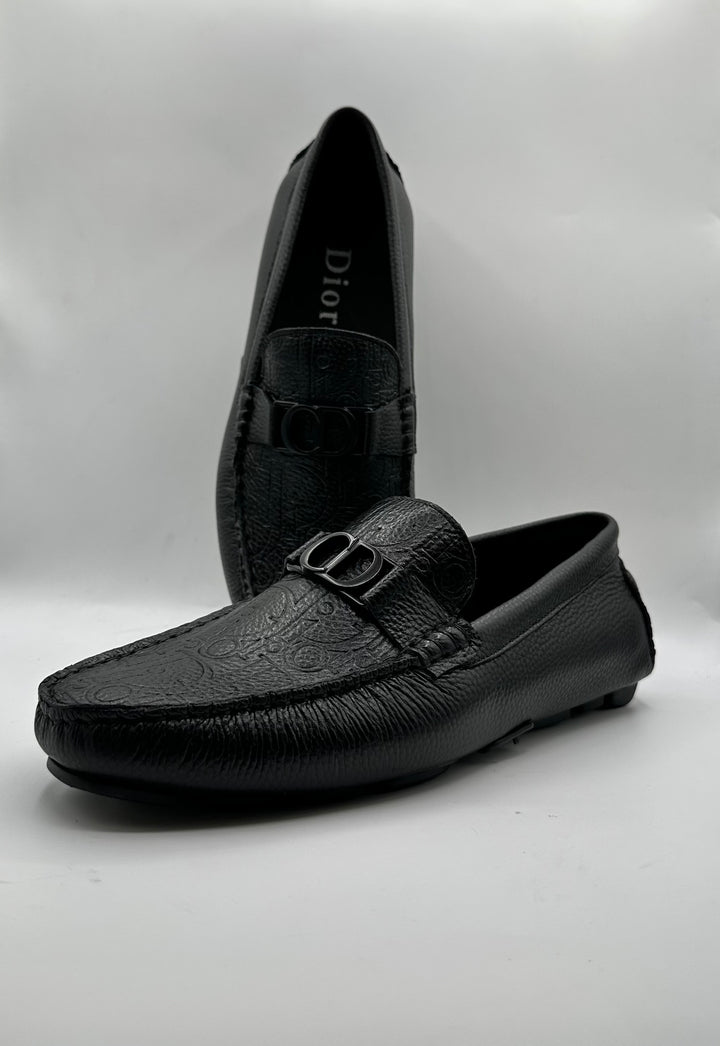 Dior Inspired Premium Men’s Loafers – Luxury Suede & Grained Leather