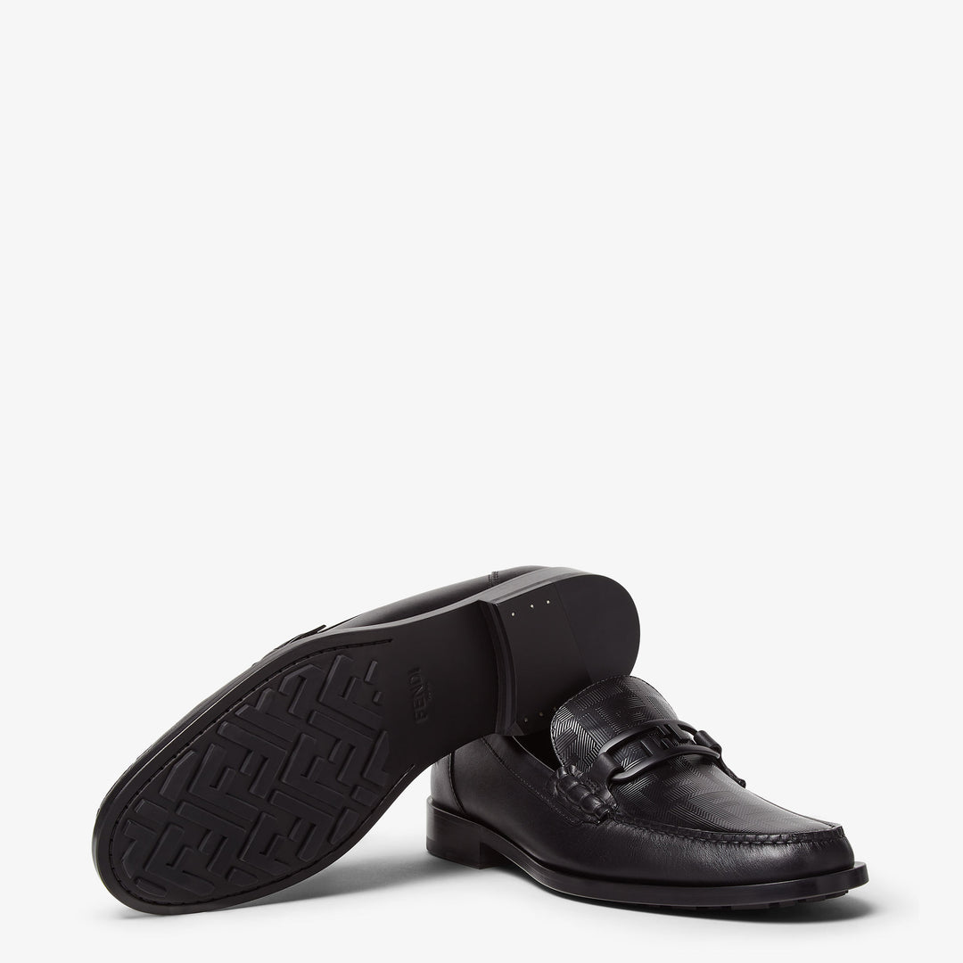 Fendi Loafers – Black Leather Designer-Style Luxury Shoes for Men