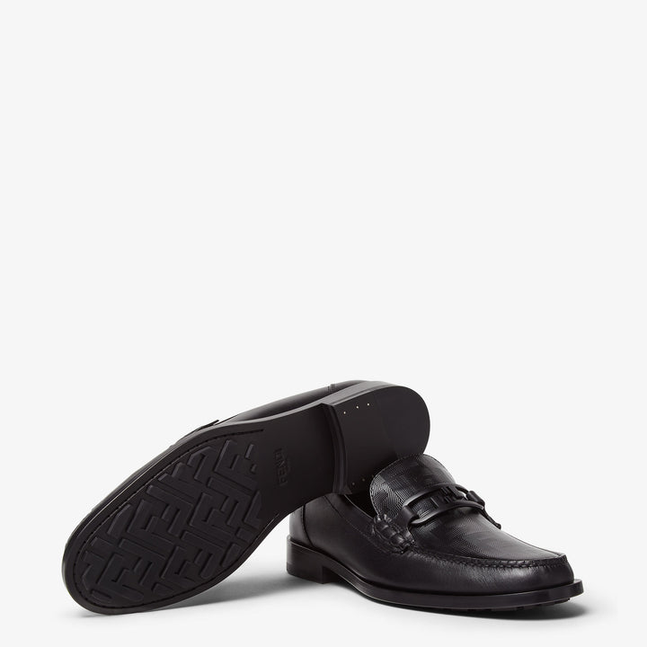 Fendi Loafers – Black Leather Designer-Style Luxury Shoes for Men