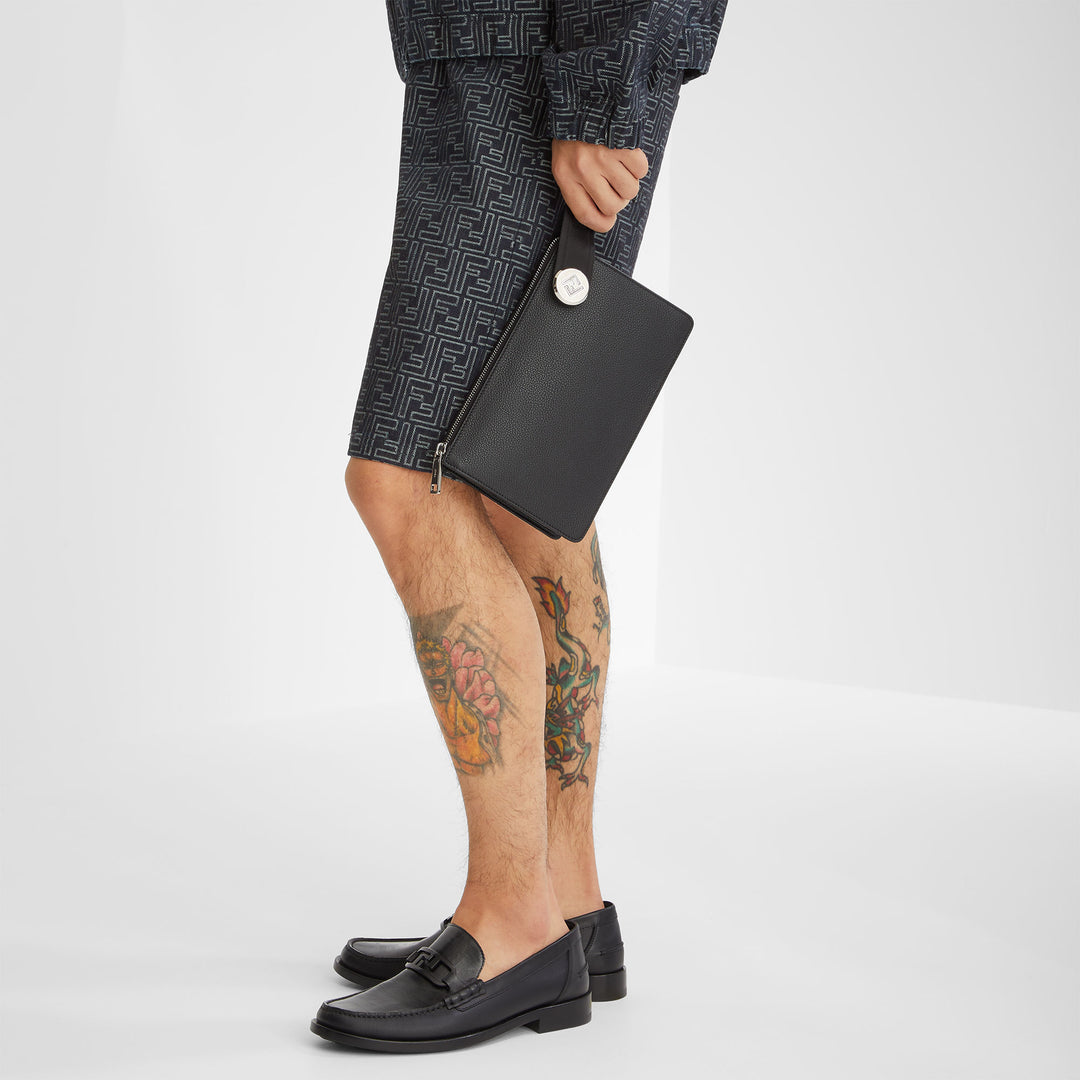 Fendi Loafers – Black Leather Designer-Style Luxury Shoes for Men