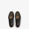 Luxury Monogram Loafers – Black & Brown Leather