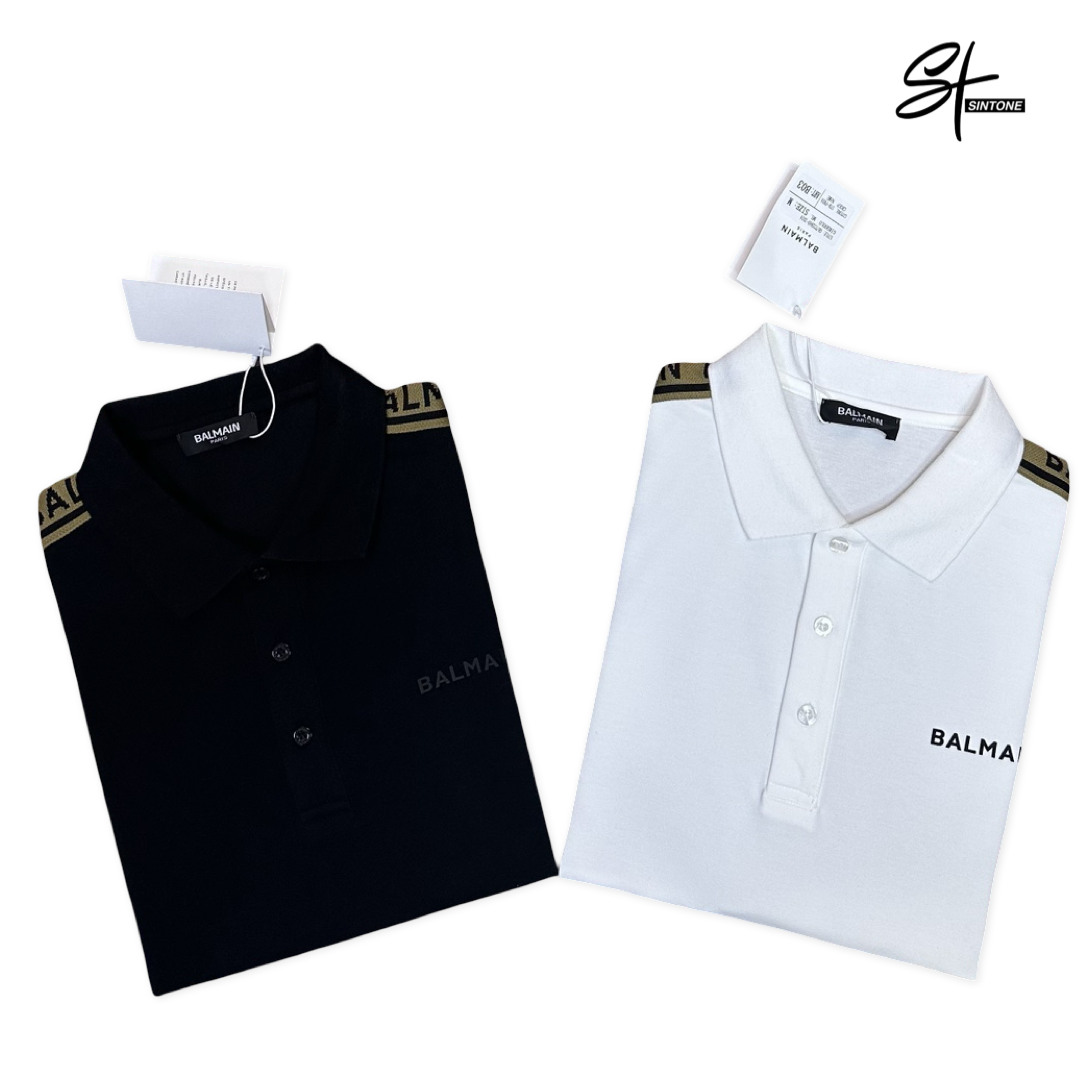 Balmain Polo Shirt with Rubber Logo  – Premium Fit