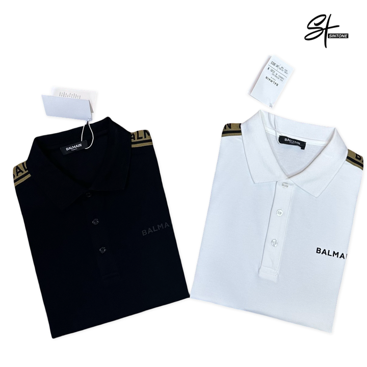 Balmain Polo Shirt with Rubber Logo  – Premium Fit