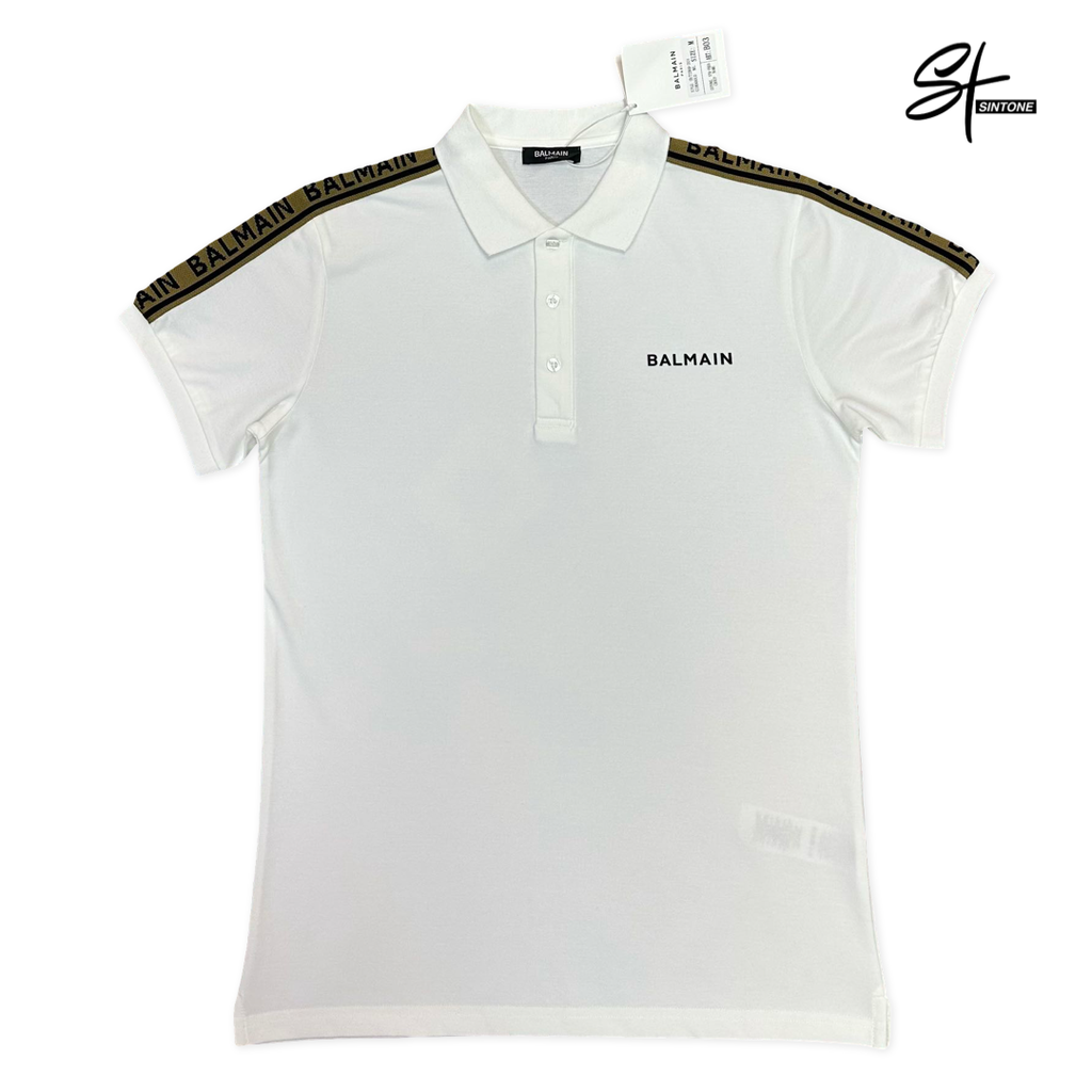 Balmain Polo Shirt with Rubber Logo  – Premium Fit