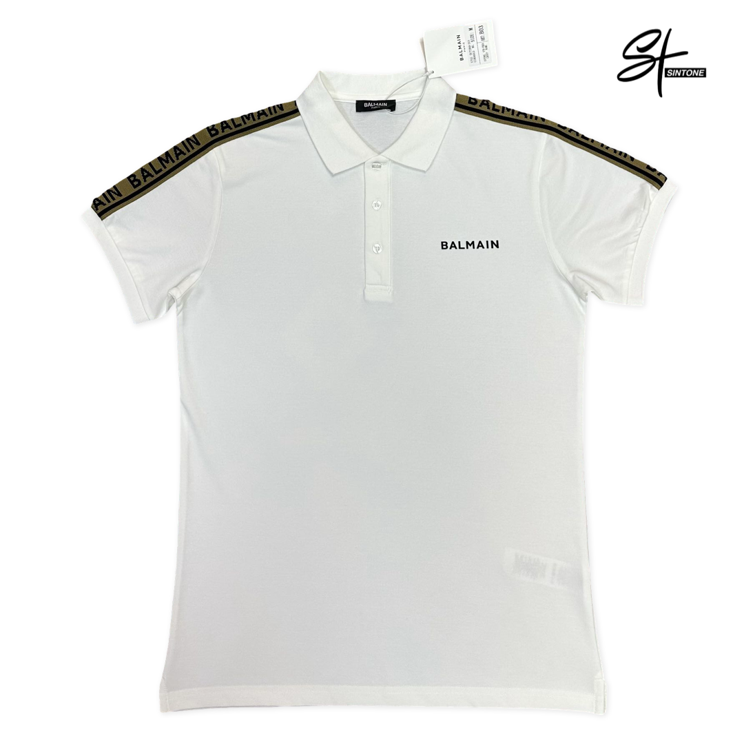 Balmain Polo Shirt with Rubber Logo  – Premium Fit