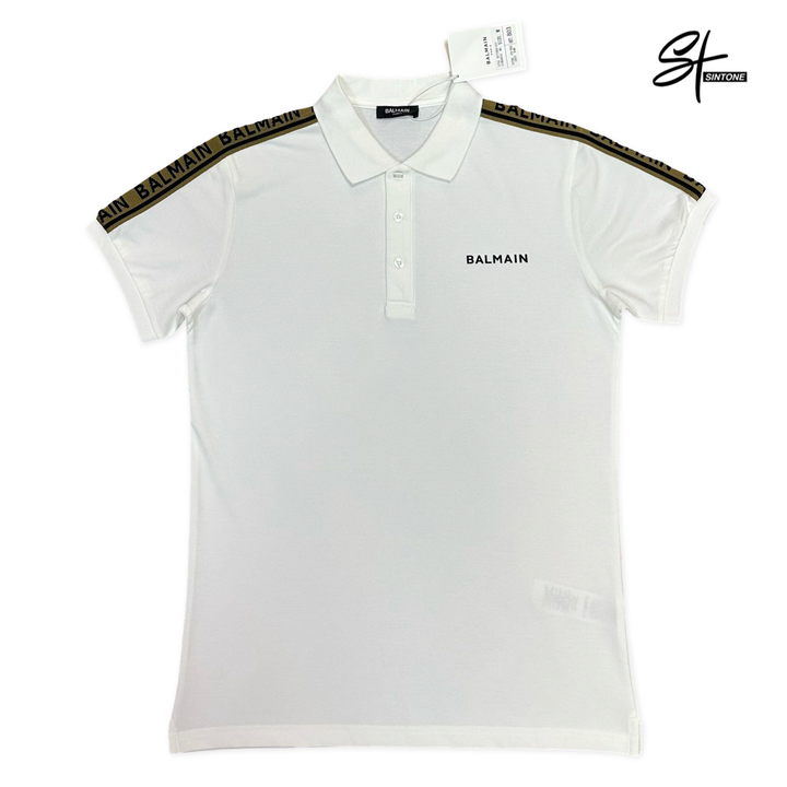 Balmain Polo Shirt with Rubber Logo  – Premium Fit