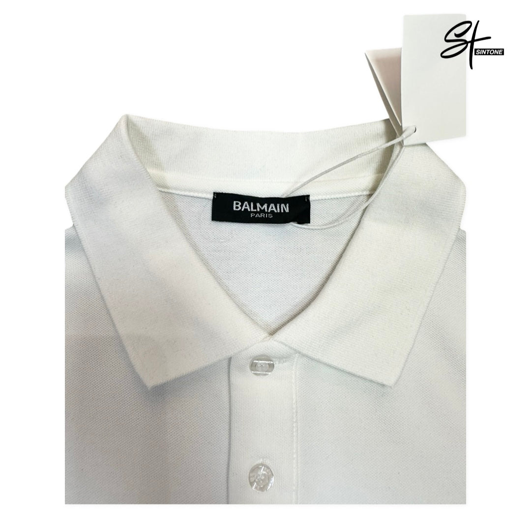 Balmain Polo Shirt with Rubber Logo  – Premium Fit