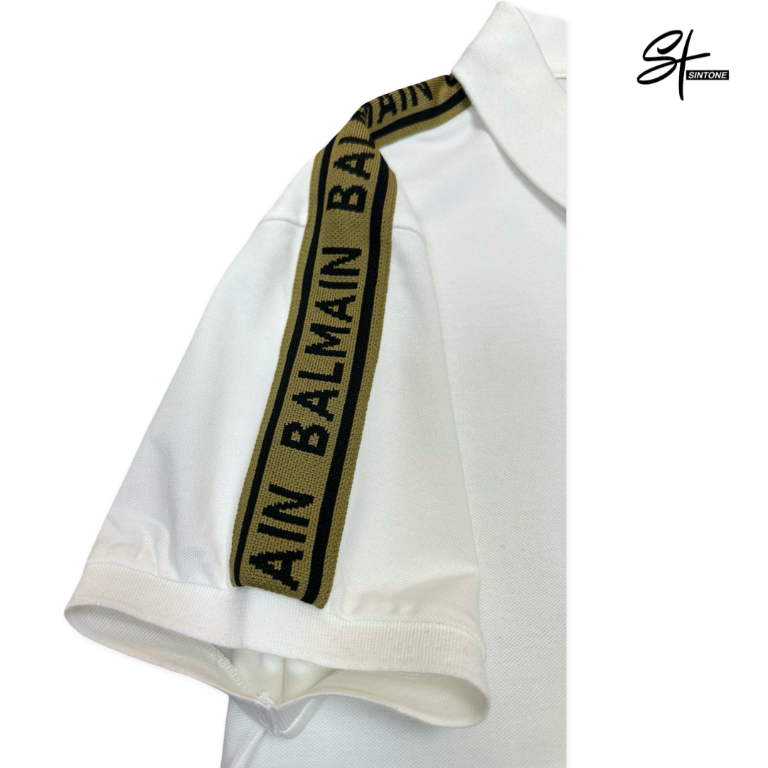 Balmain Polo Shirt with Rubber Logo  – Premium Fit