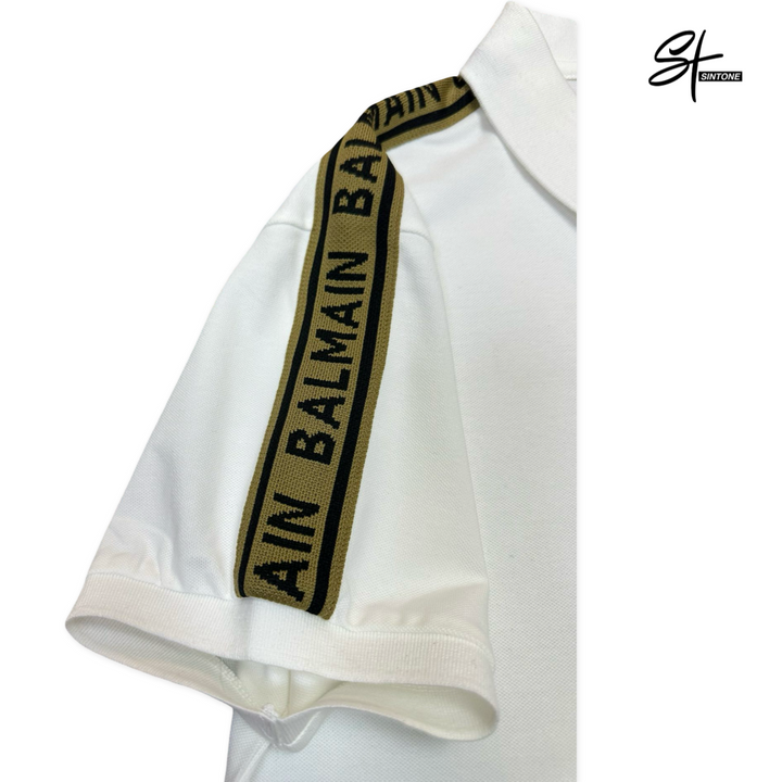 Balmain Polo Shirt with Rubber Logo  – Premium Fit
