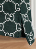 Gucci Monogram Green Polo Shirt with Collar