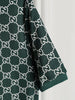 Gucci Monogram Green Polo Shirt with Collar