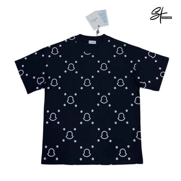 Moncler-Inspired Black Printed T-Shirt – Premium Quality by Sintone