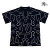 LV-Inspired Black Graphic T-Shirt – Premium Copy | Sintone