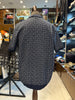 Balmain-Inspired Blue Monogram Knit Polo Shirt - Premium Quality