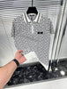 Balmain-Inspired Monogram Knit Polo Shirt White - Premium Quality