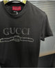 Gucci-Inspired Black Logo Rhinestone T-Shirt - Premium Quality