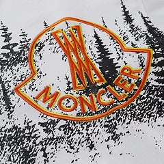 Moncler-Inspired White Graphic Logo T-Shirt – Luxury Designer Streetwear | Sintone