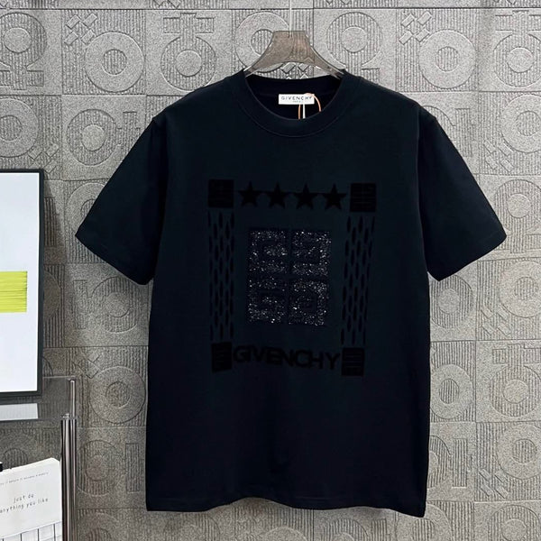 Givenchy-Inspired Black Graphic Logo T-Shirt – Luxury Designer Streetwear|Sintone