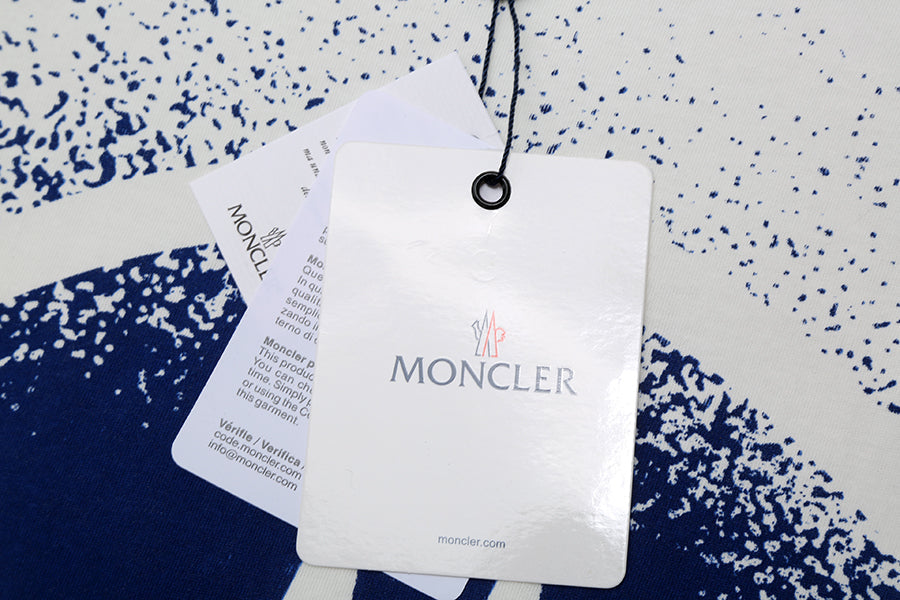 Moncler-Inspired White Oversized Logo T-Shirt – Luxury Designer Streetwear | Sintone