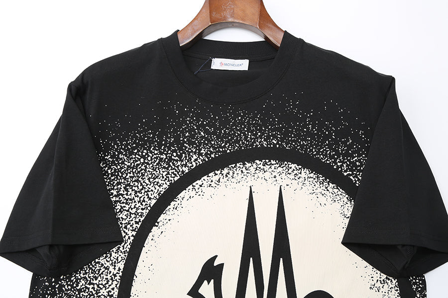Moncler-Inspired Black Oversized Logo T-Shirt – Luxury Designer Streetwear | Sintone