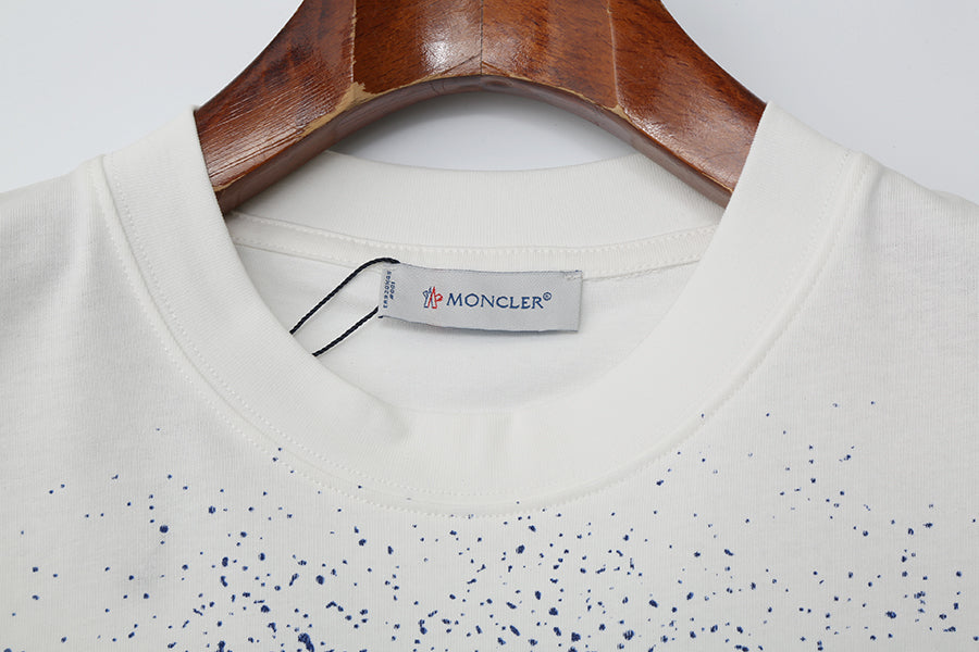 Moncler-Inspired White Oversized Logo T-Shirt – Luxury Designer Streetwear | Sintone
