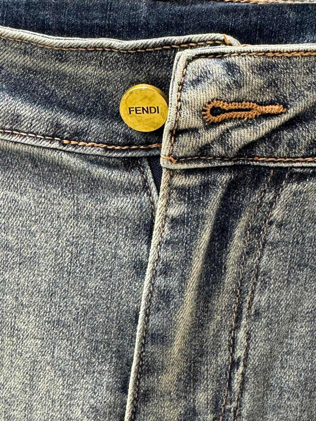 Grey Washed Jeans – Fendi Inspired Monogram Pocket | Designer Denim | Sintone