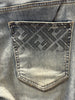 Grey Washed Jeans – Fendi Inspired Monogram Pocket | Designer Denim | Sintone
