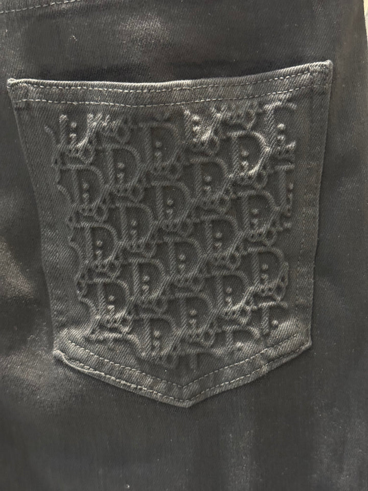 Black Jeans – Dior Inspired Monogram Pocket | Luxury Denim | Sintone