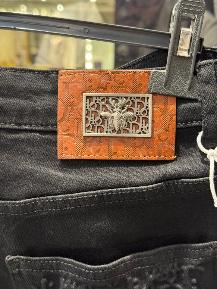 Black Jeans – Dior Inspired Monogram Pocket | Luxury Denim | Sintone