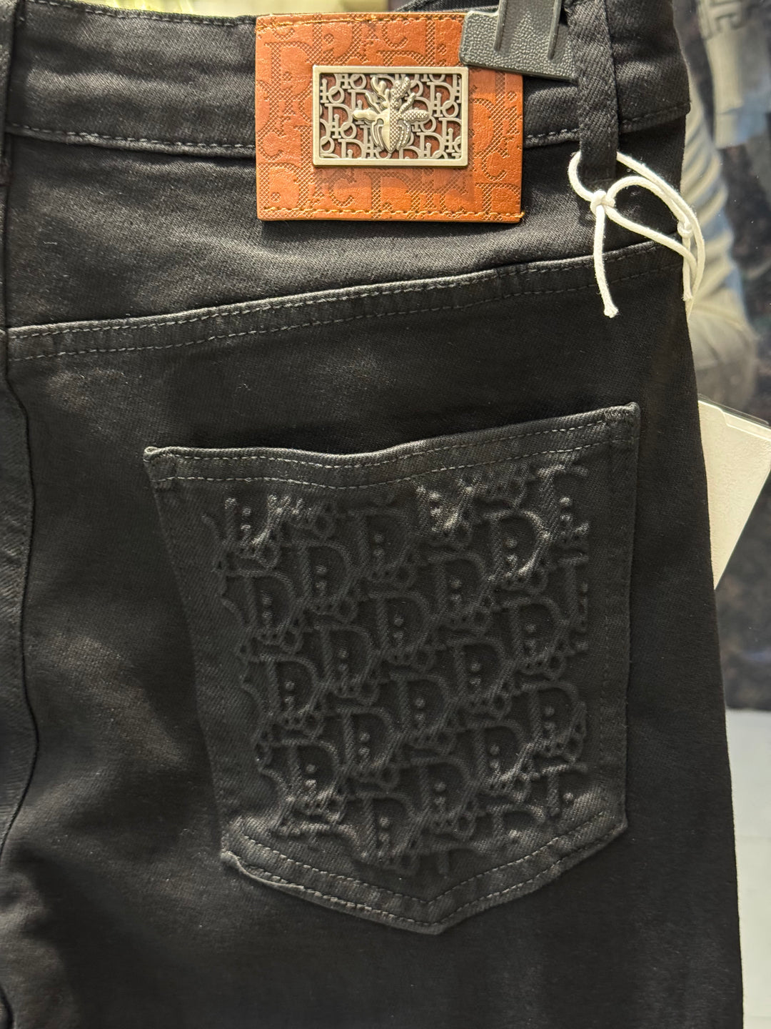 Black Jeans – Dior Inspired Monogram Pocket | Luxury Denim | Sintone