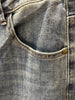 Blue Washed Jeans – LV Inspired Logo Pocket | Luxury Denim | Sintone