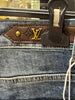Blue Washed Jeans – LV Inspired Logo Pocket | Luxury Denim | Sintone