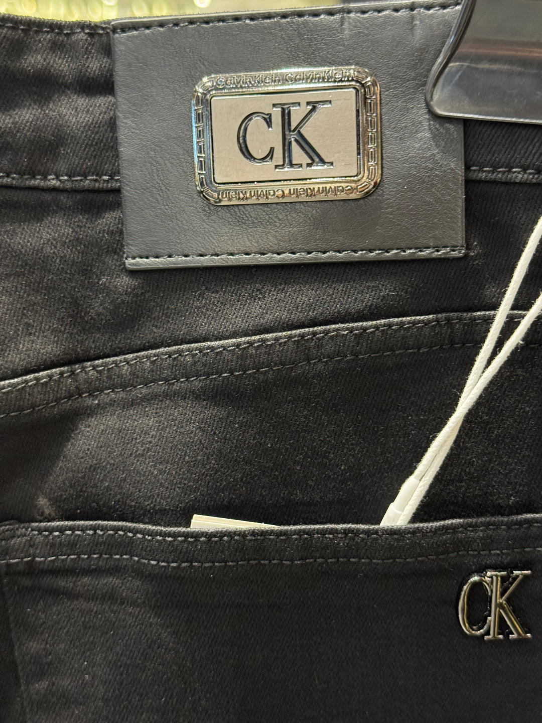 Black Jeans – CK Inspired Logo Pocket | Modern Denim | Sintone