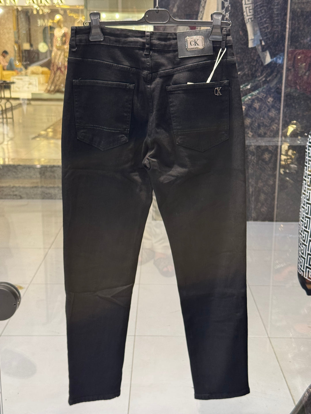 Black Jeans – CK Inspired Logo Pocket | Modern Denim | Sintone