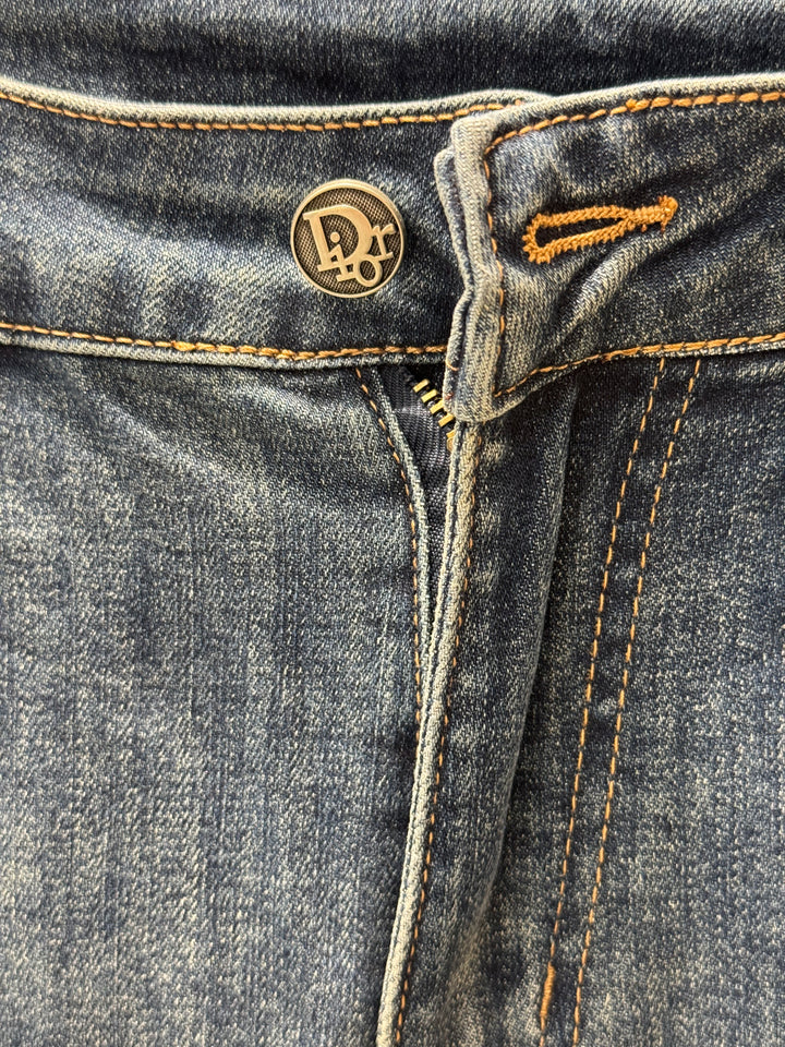 Blue Washed Jeans – Dior Inspired Monogram Pocket | Luxury Denim | Sintone