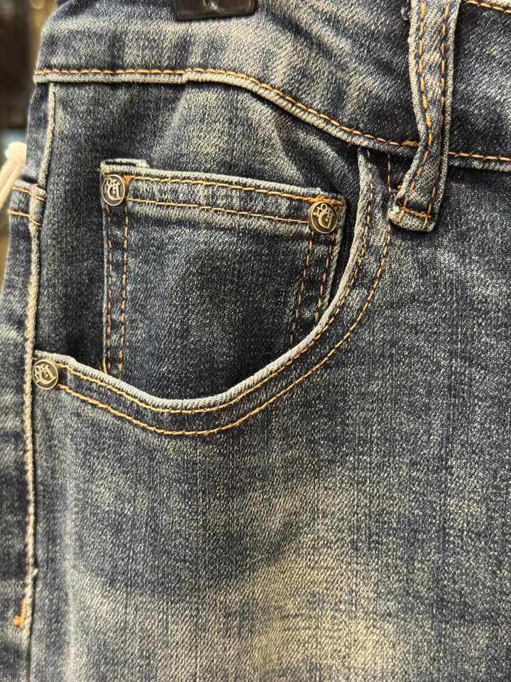 Blue Washed Jeans – Dior Inspired Monogram Pocket | Luxury Denim | Sintone